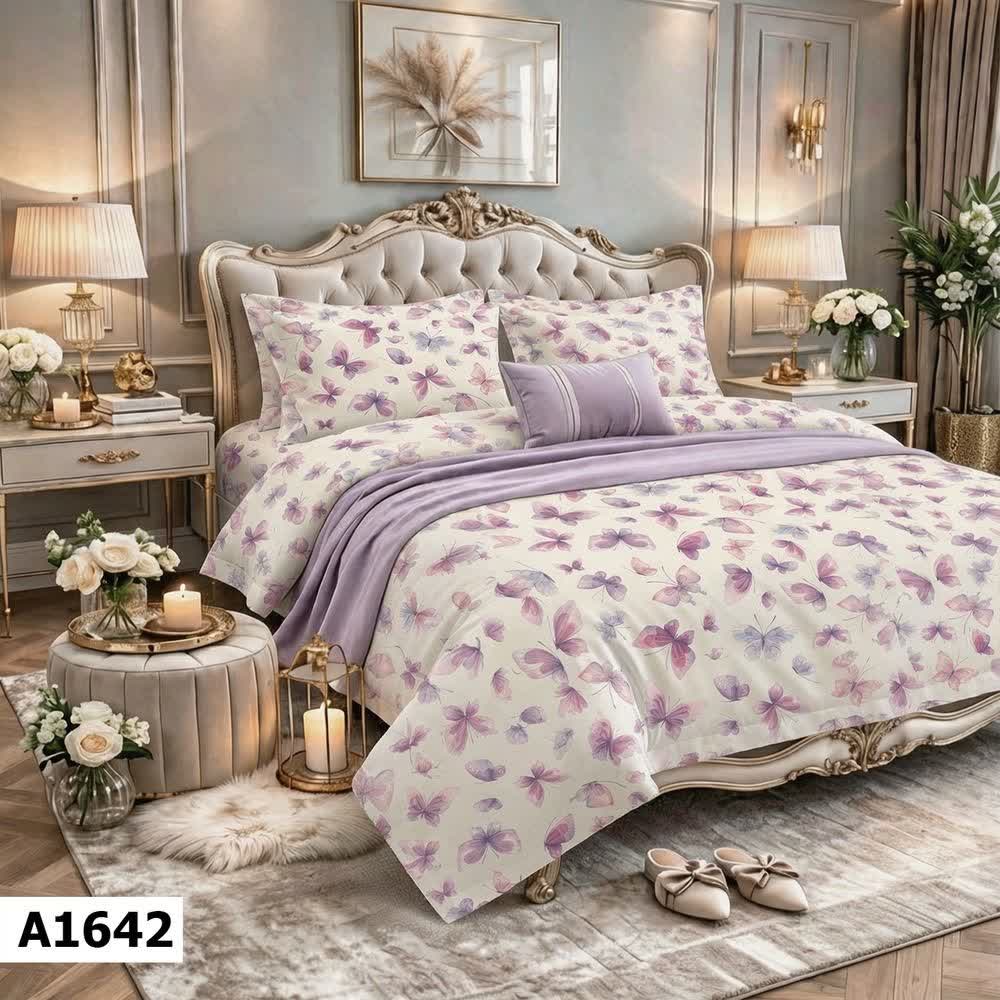 روتختی لاکچری پینترستی چاپی ساده طرح پروانه جنس نخ میکروتنسل